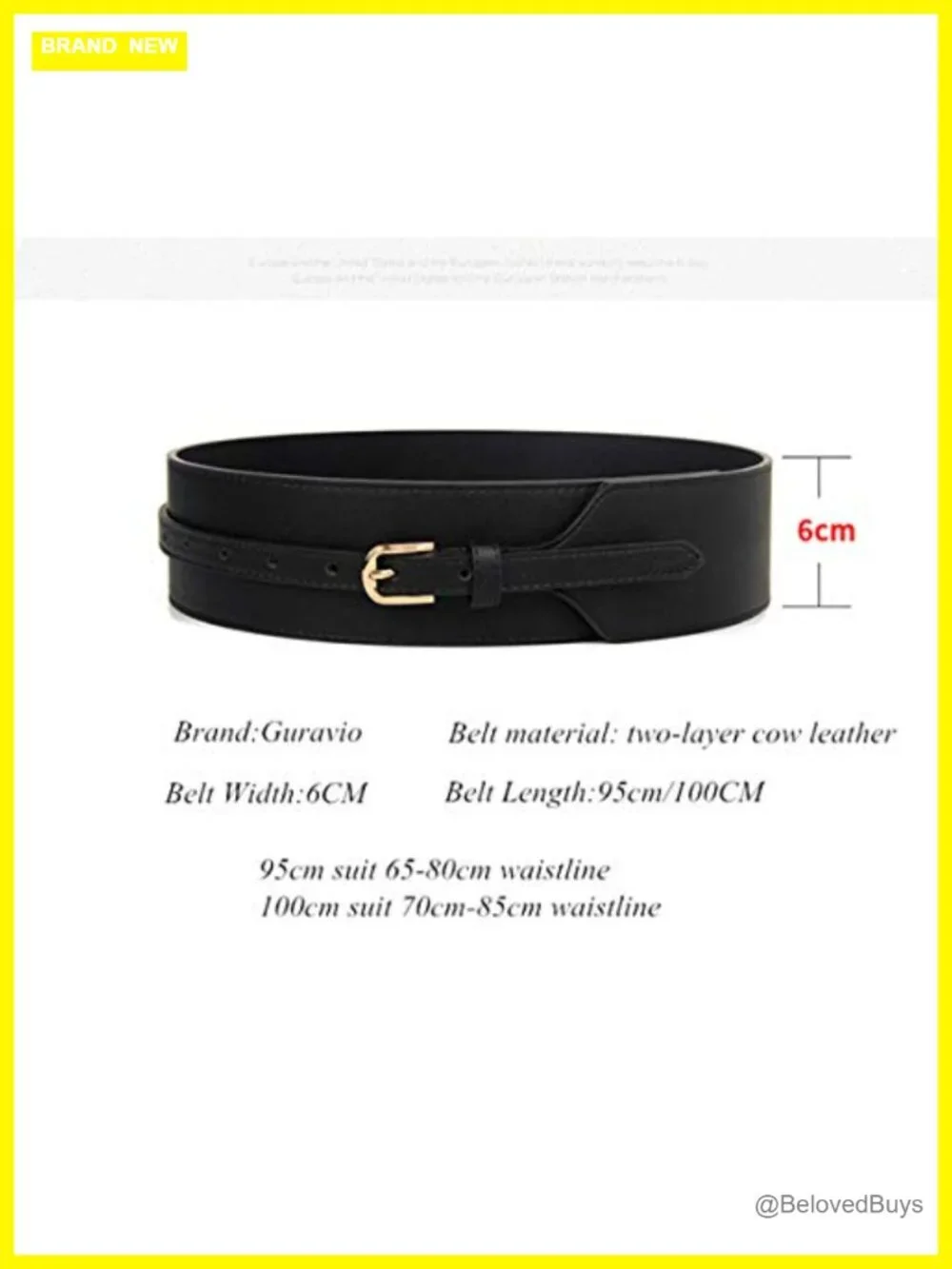 Wide Knotted Belt Design PU Leather Waistbands Simple Width Belt